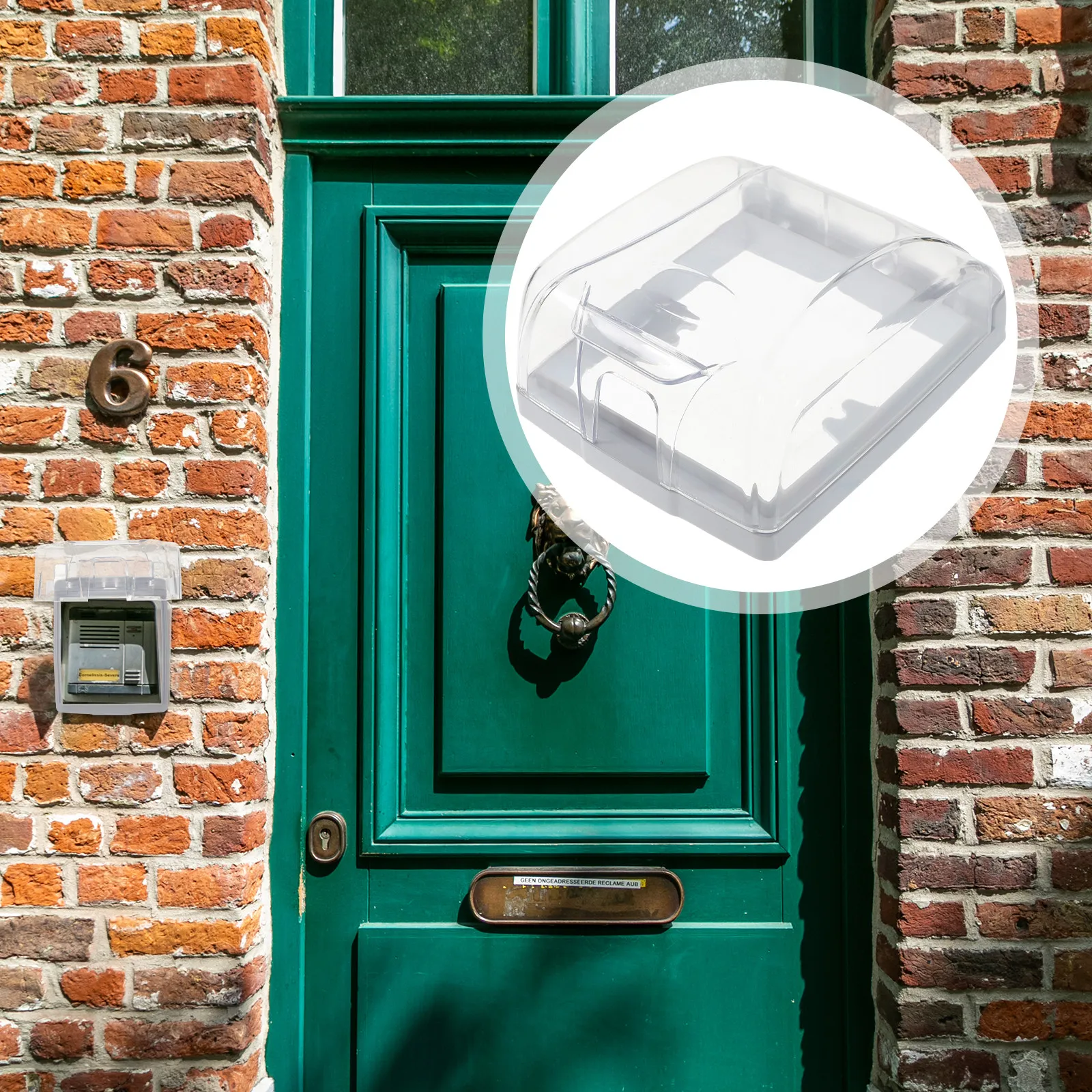 Clear Doorbell Cover Rainproof Transparent Weatherproof Doorbell Protection Cover for Outdoor Doorbells Intercoms Door Handles