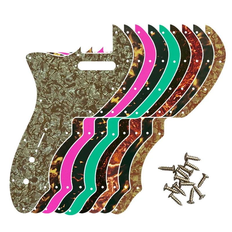 Pleroo Custom Guitar Parts - For Left Handed US Tele 69 Thinline Guitar Pickguard Scratch Plate, Multicolor Choice