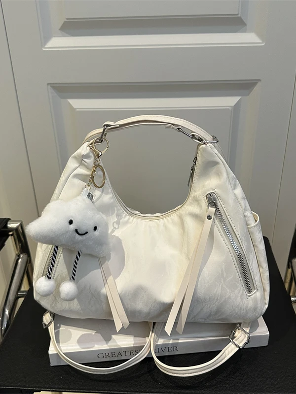 

Женская модная универсальная сумка через плечо большой емкости, простая пригородная большая сумка, сумка на одно плечо, высокое эстетичное значение