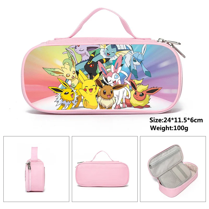 Pokemon Pikachu Pikachu Pencil Case Pencil Case Primary and Secondary School Students Cartoon Pokemon Cartoon School Bag Mochila