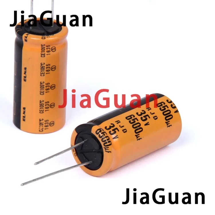 

10PCS NEW ELNA RJD 35V6500UF 18X35MM 6500uf 35v Orange audio Filtering electrolytic capacitor rjd 6500uF/35V instead of 5600UF