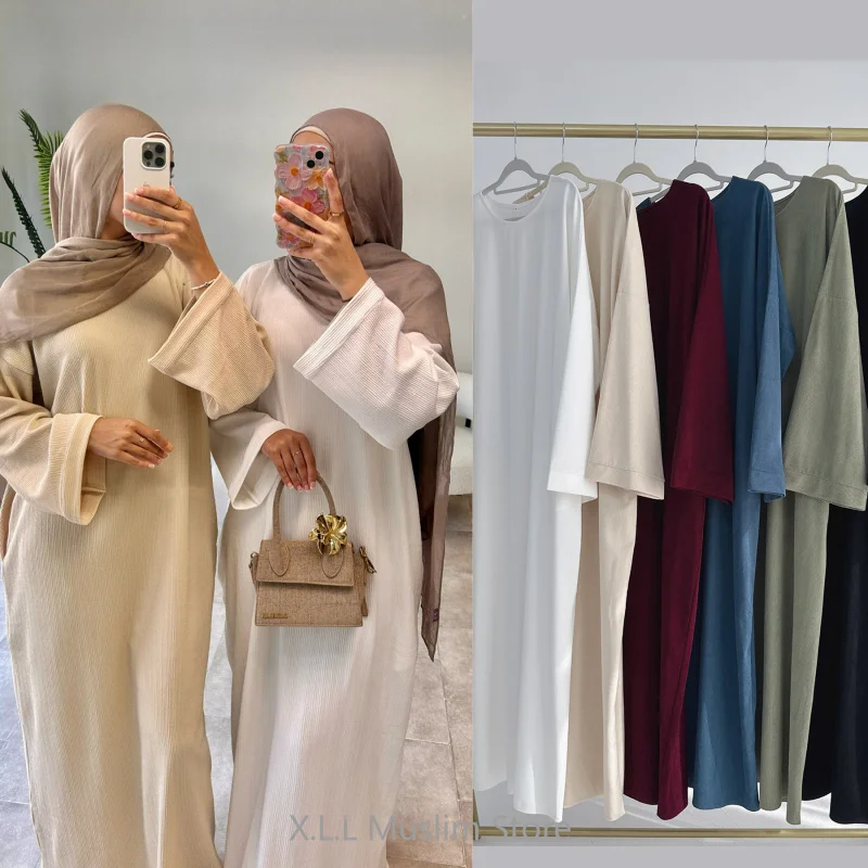 Corduroy Abaya Dubai Luxury Arab Muslim Women's Clothing Eid Ramadan Kebaya Kaftan Turkey Islamic Plus Size Robe Clothing