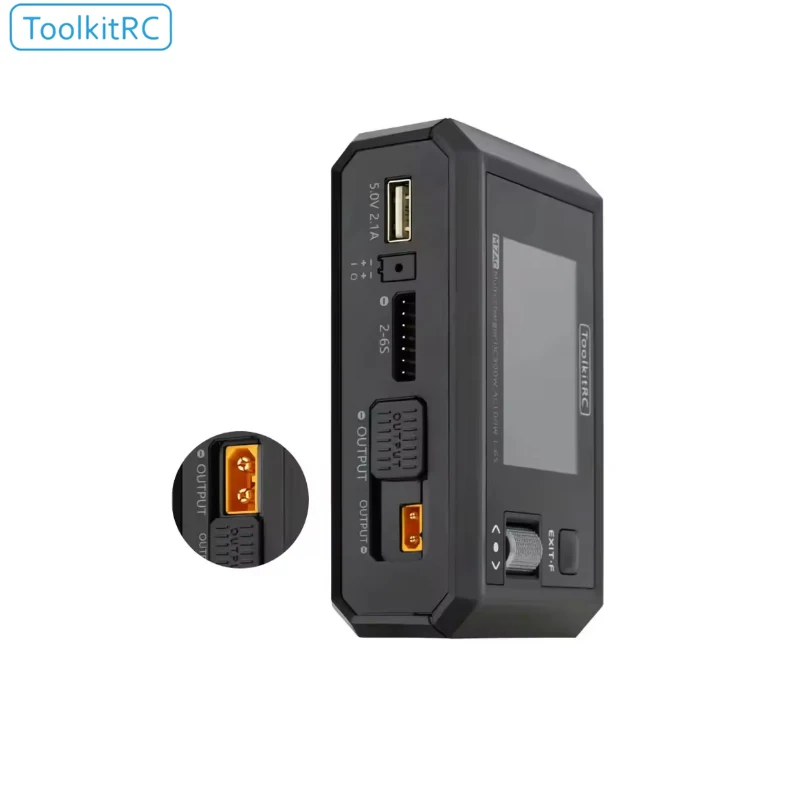 Toolkitrc m7ac 100w ac/300w dc entrada xt60 xt30 saída multifuncional suporte duplo carregador inteligente testador de sinal carga drone