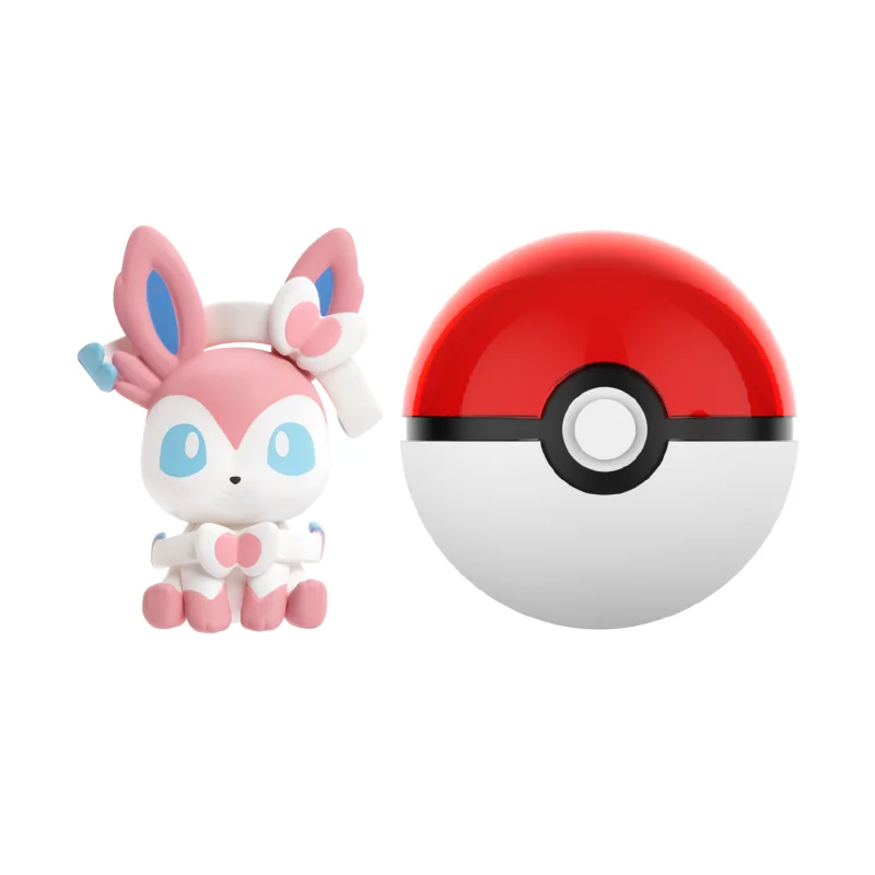 Pokemon Anime Pokeball Action-figuren Sylveston Umbreon Gengar Mini Puppen FUNISM Original Echte Modell Auto Ornament Spielzeug Geschenk
