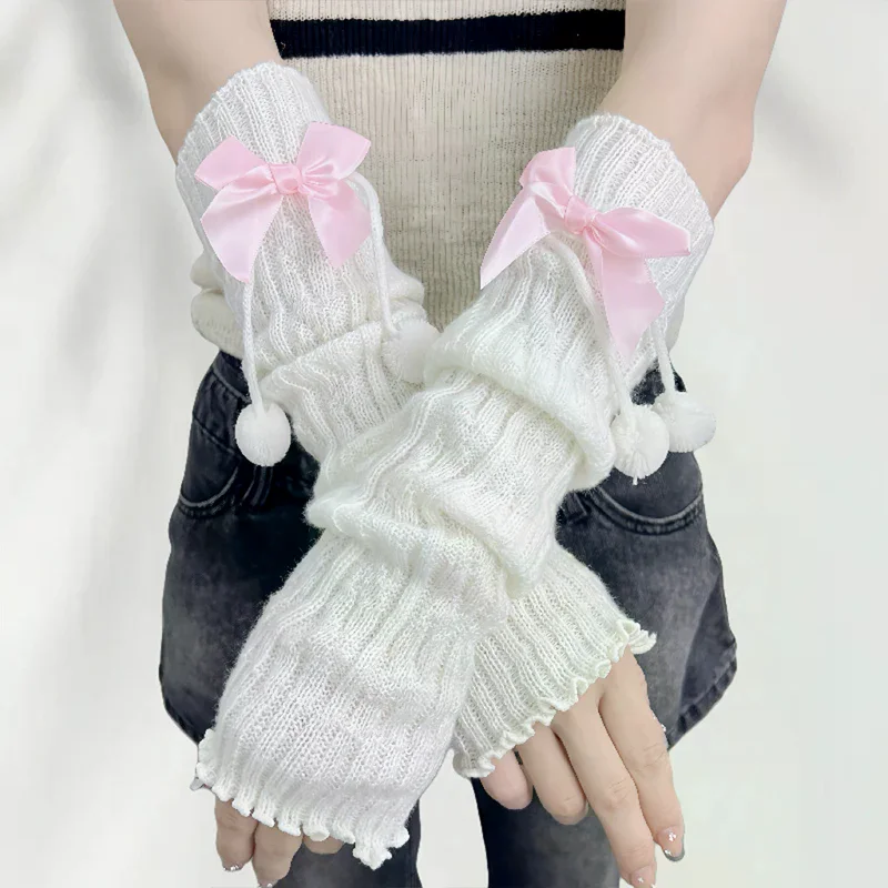 Fingerless Glove Knit - Girls Warm Sweet Fingerless Gloves New