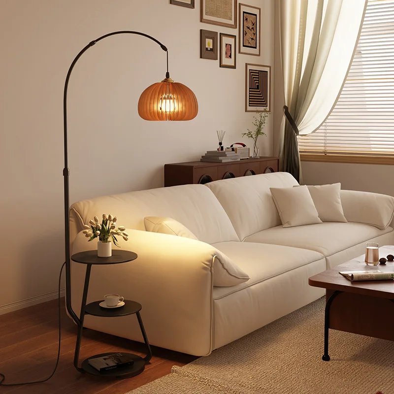 Creative modeling pumpkin floor lamp living room sofa storage ambient light advanced fishing floor lamp