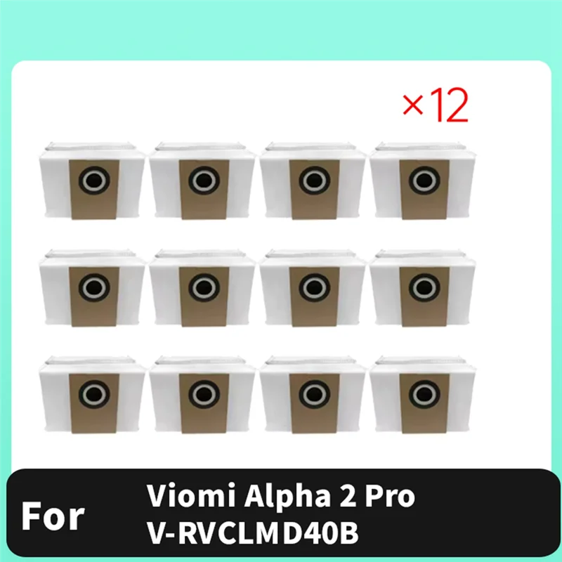 

ABBZ-12-Piece Dust Bag Replacement Set For Viomi Alpha 2 Pro V-RVCLMD40B Vacuum Cleaner Accessories