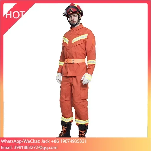 

Safety Firefighter Emergency Rescue Uniform Fire Service Suit for Fireman