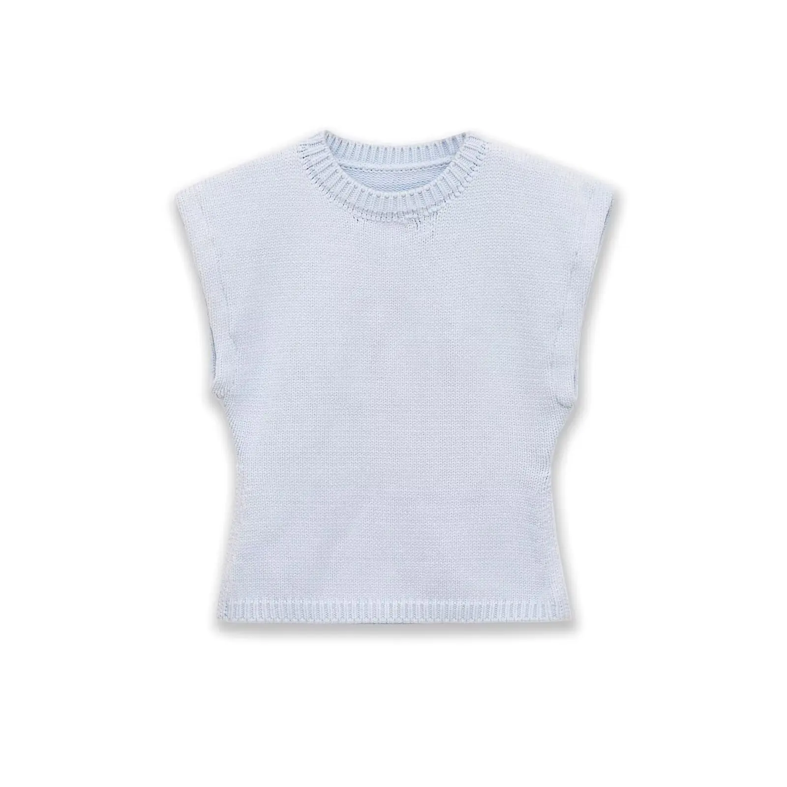 

Модный повседневный вязаный жилет с силуэтом, подчеркивающим плечи. IOK0