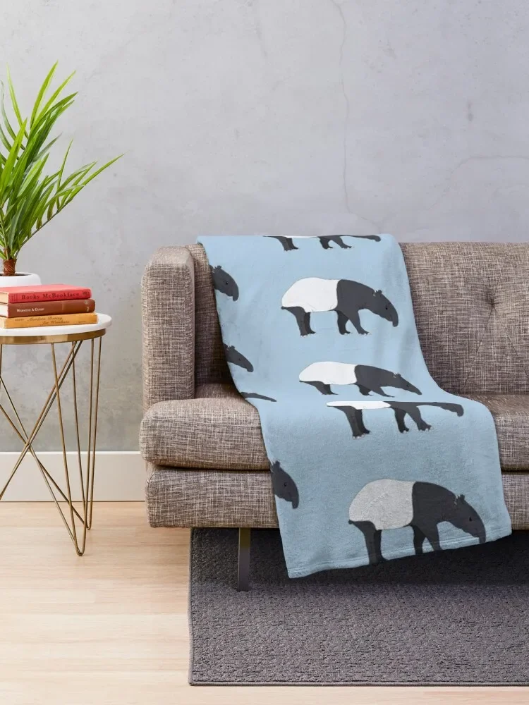 Tapir Throw Blanket Beach Baby Moving Custom Blankets