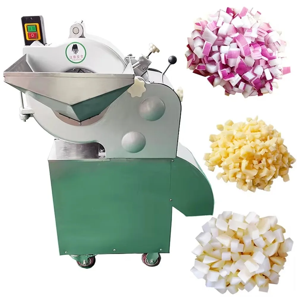 Industrial Vegetable Cutter Machine Garlic Ginger Onion Dicer Potato Slicing Cube Cassava Taro Cutting Machine for