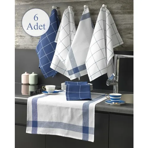 Eponj Home 6'lı Kitchen Napkins Set Blue