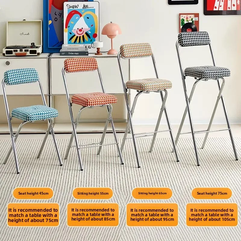 

Dopamine Folding Chair Stackable Padded Dining Chair for Guest Seating Space Saving Soft Seat Modern Versatile Home Furniture