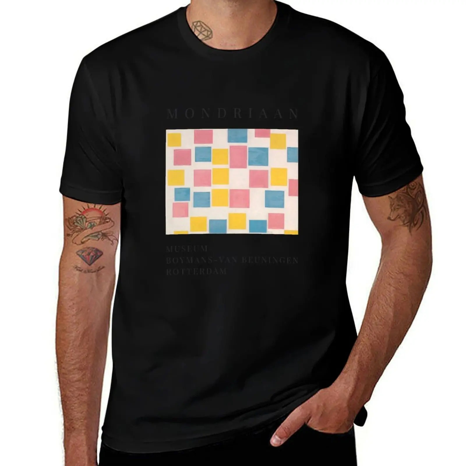 

Piet Mondrian Exhibition Art Poster 1986 - Composition with color fields T-Shirt Lightweight Gym Training T-Shirt