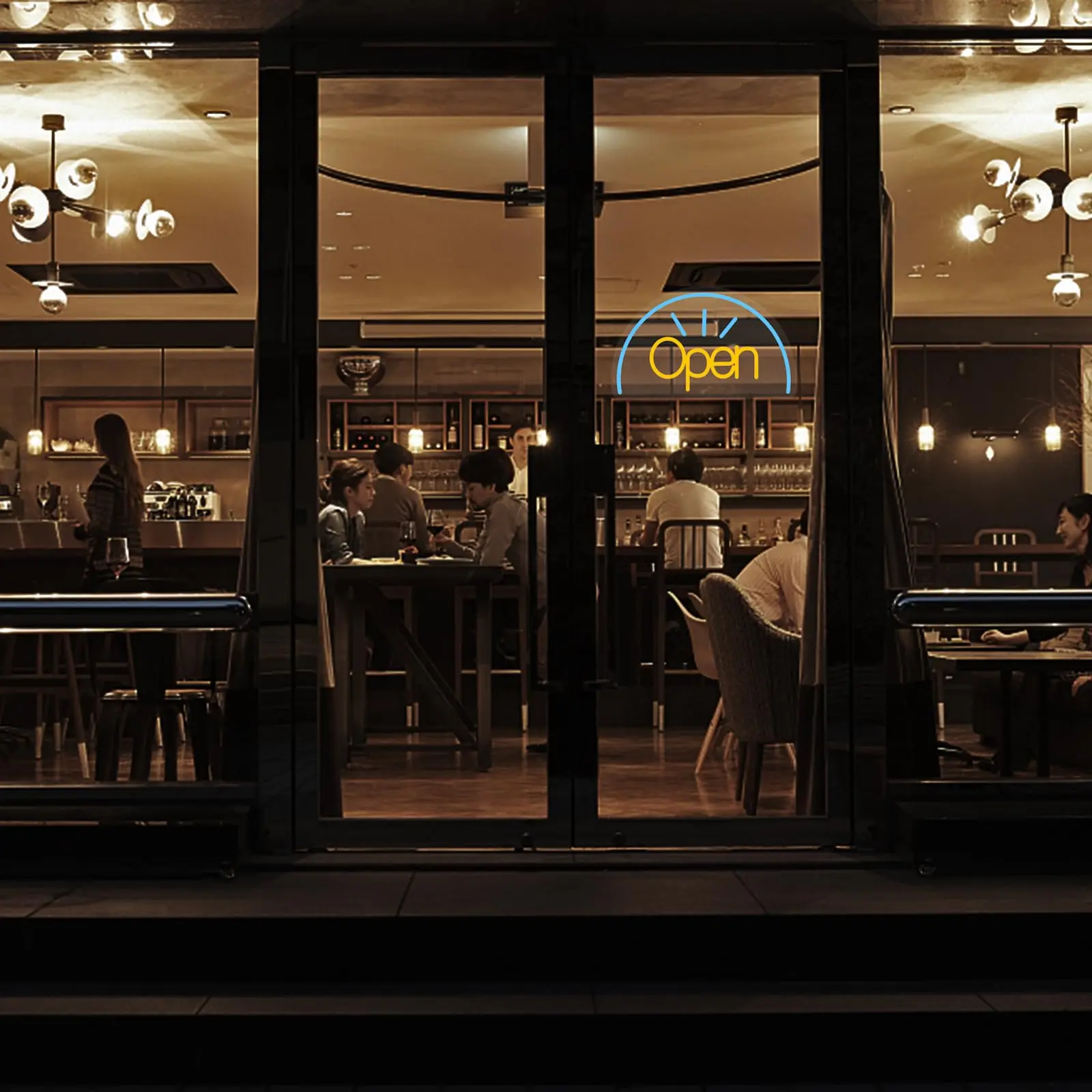 ป้ายไฟนีออนแบบเปิดสำหรับธุรกิจ ไฟนีออน LED พร้อมสวิตช์เปิด/ปิดแบบหรี่แสงได้ผ่าน USB สำหรับร้านค้า บาร์ ร้านอาหาร โรงแรม งานปาร์ตี้