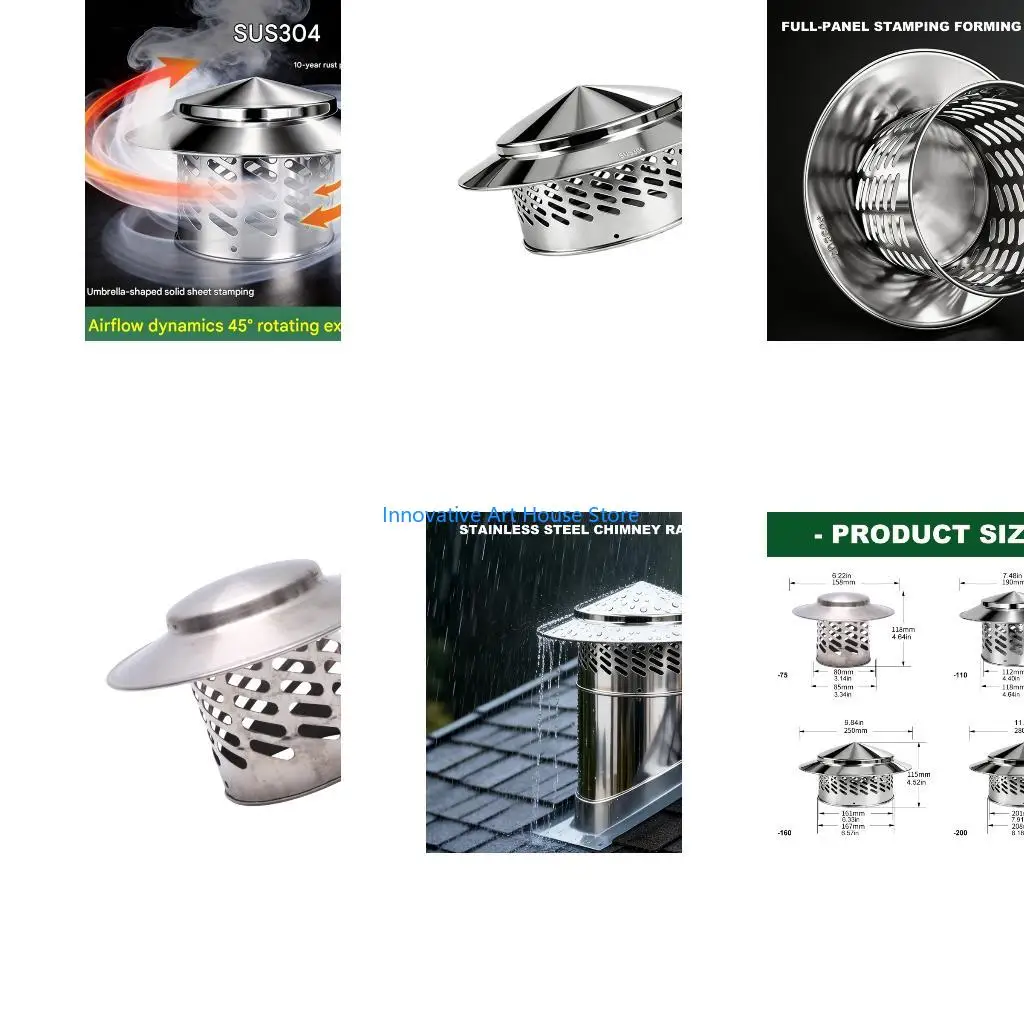 E1PC Top Adjustable Exhaust Cover Produced Of Long Lasting SUS304 Steel For Duct Systems