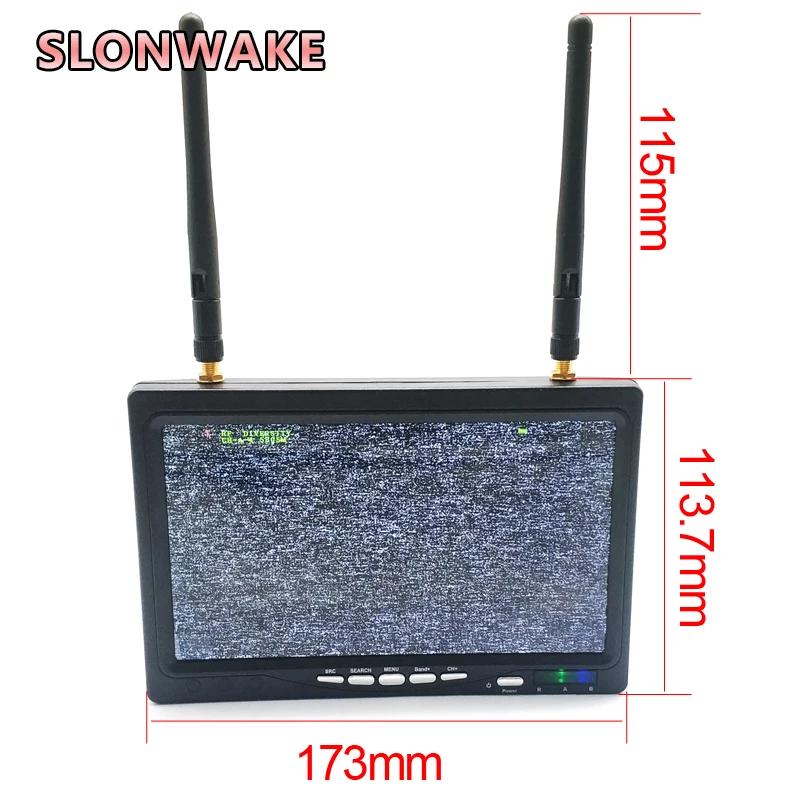 5.8G 40CH 7 inch HD IPS 1024*600px monitor with 5.8Ghz 48CH 4W FPV Wireless Transmitter 4000MW and FPV mini camera CMOS 1200TVL