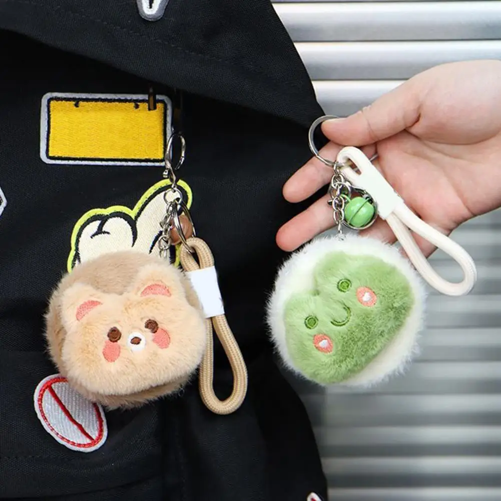 Plush Animal Makeup Mirror Travel Double-sided Vanity Mirror High Clarity Cosmetic Mirror Keychain Hanging Decoration