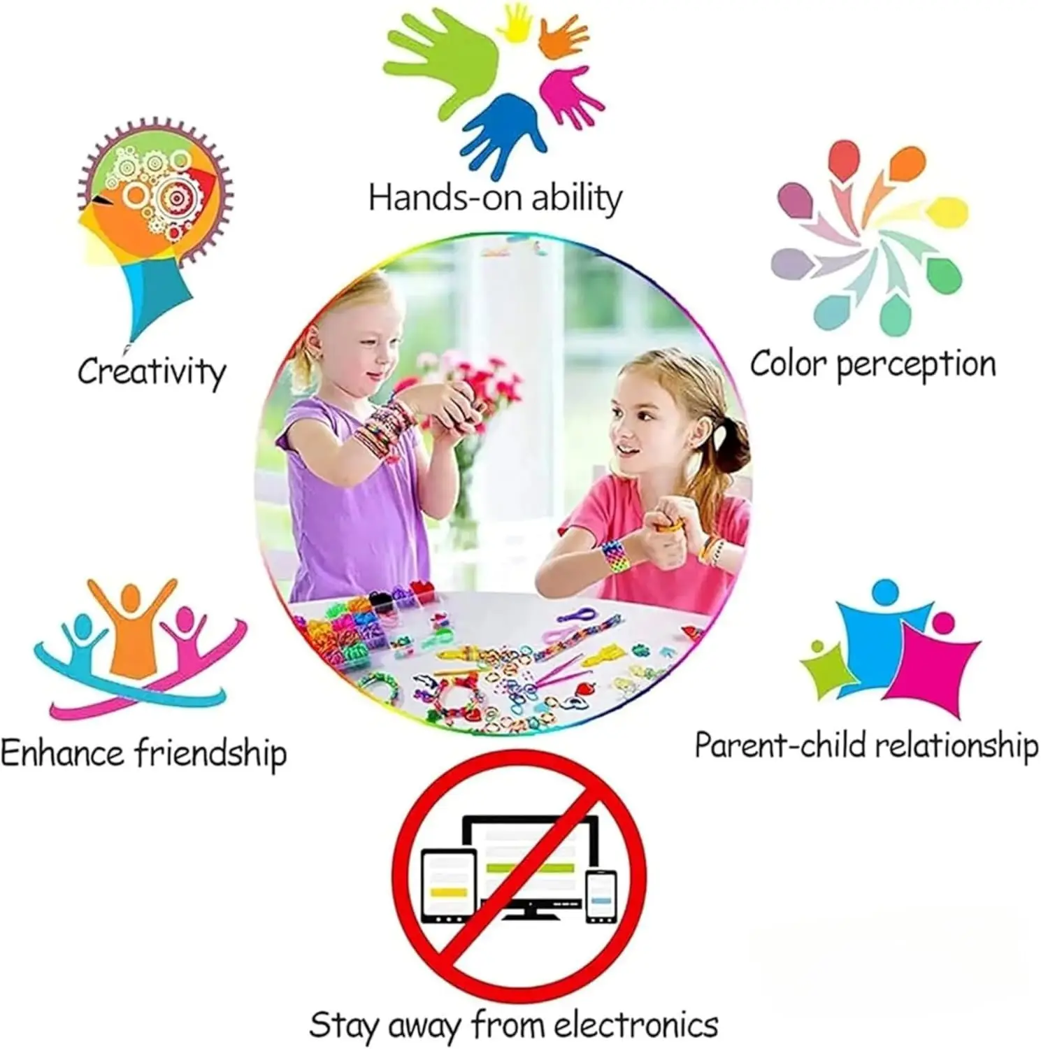 15000+ rubberen band armband kit, Loom bands levendige kleuren met opbergdoos, DIY vriendschapsarmband maken kit kerstcadeau