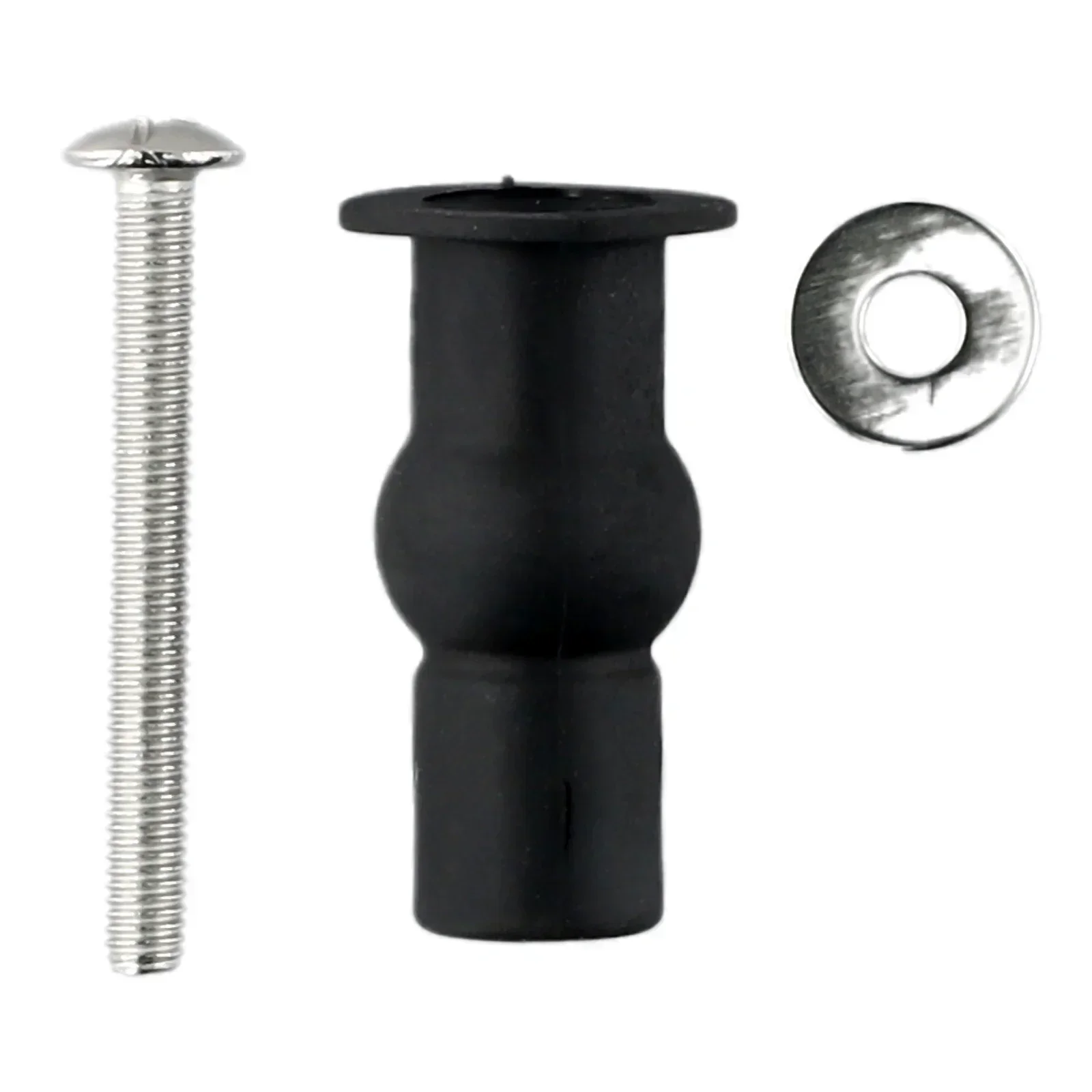 2PCS Toilet Screw Hinge Stainless Steel Toilet Cover Expansion Screws Top Nuts Fixings Seat Hinge With Threaded Rubber Sleeve