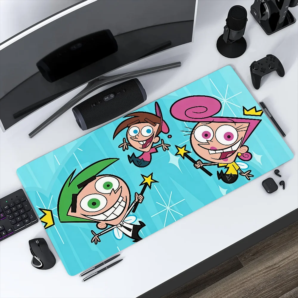 Cartoon The Fairly OddParents Mouse Pad Large Non-slip Lockedge Desktop Computer Desk Mat Keyboard MousePad Office Gamer Student