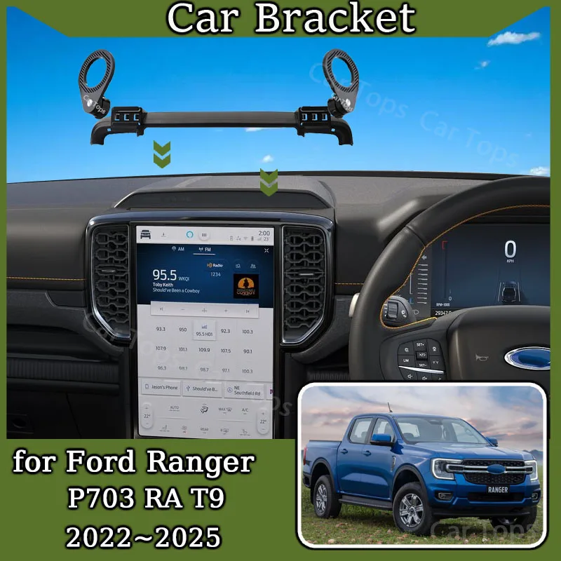 

Car Mobile Phone Holder For Ford Ranger P703 RA T9 2022~2025 MagSafe Magnetic Screen Bracket GPS Navigation Stand Accessories