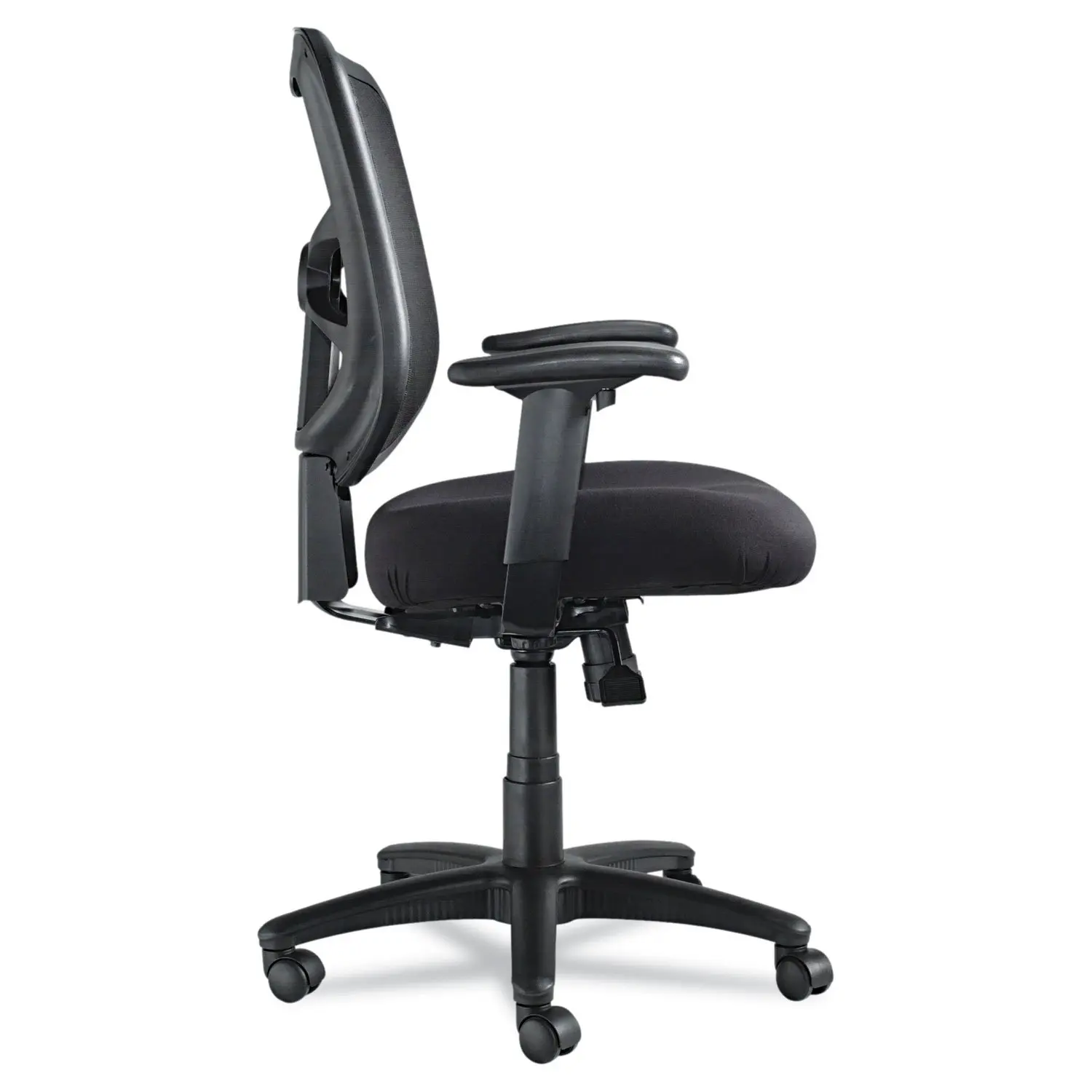 Alera Elusion Black Mid-Back Swivel/Tilt Mesh Chair Adjustable Height Office Seating Solution Comfortable Work Chair