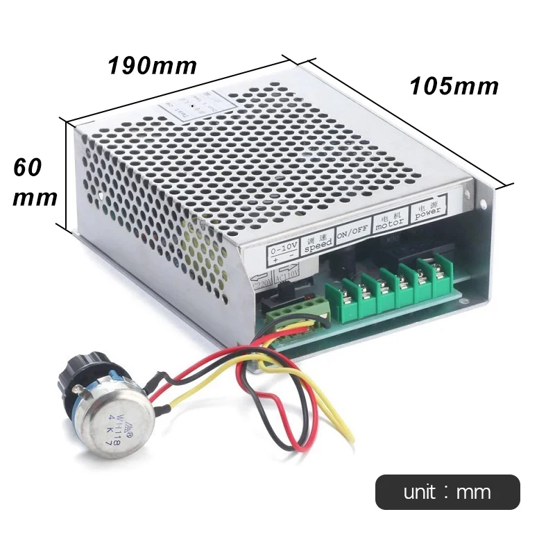 500W DC Spindle Power Supply 220V 110V with Speed Control Mach3 Adjustable Switching Power Supply Governor for CNC Spindle Motor