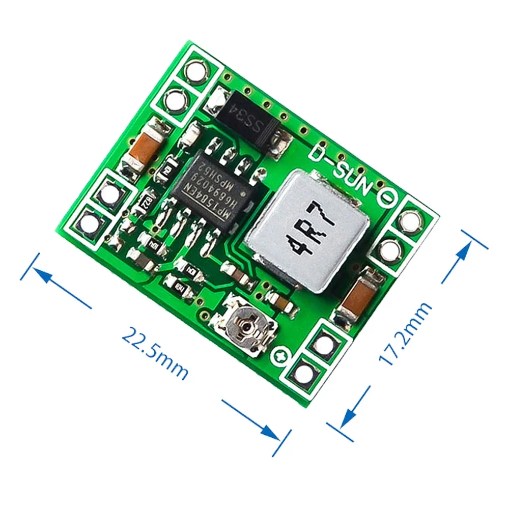 MP1584EN DC-DC Step-down Power Module 3A Adjustable Buck Converter, Ultra-Small Size for Arduino