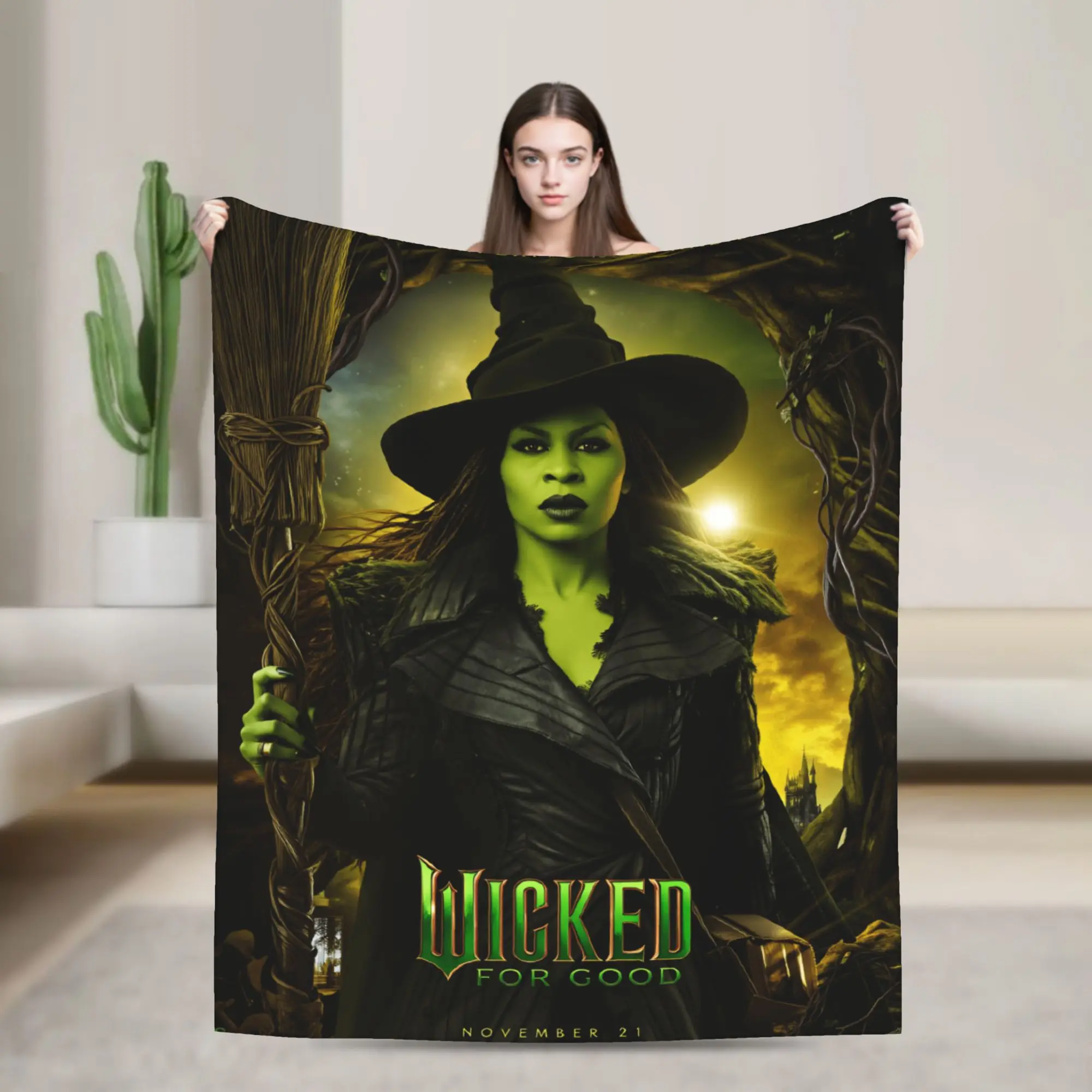 

Wicked 2 Musical Movie Blanket Warm Soft Novelty Plush Throw Blanket For Child Living Room Flannel Bedspread Bed Cover