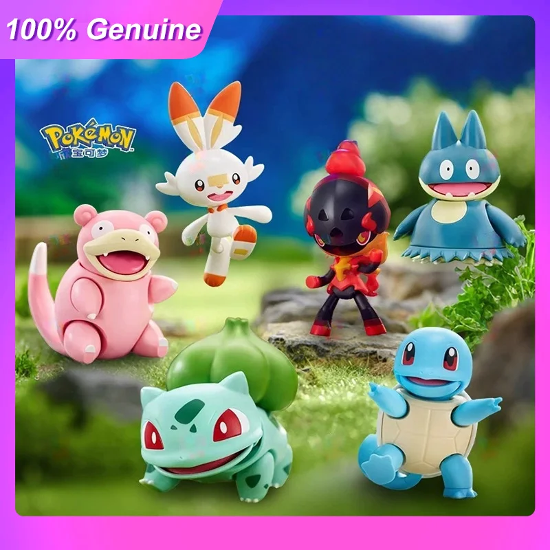 

100% натуральная Blokees Elf Pokemon Bulbasaur, классическое издание, серия «Новые возможности», слепая коробка, настольный орнамент, игрушки