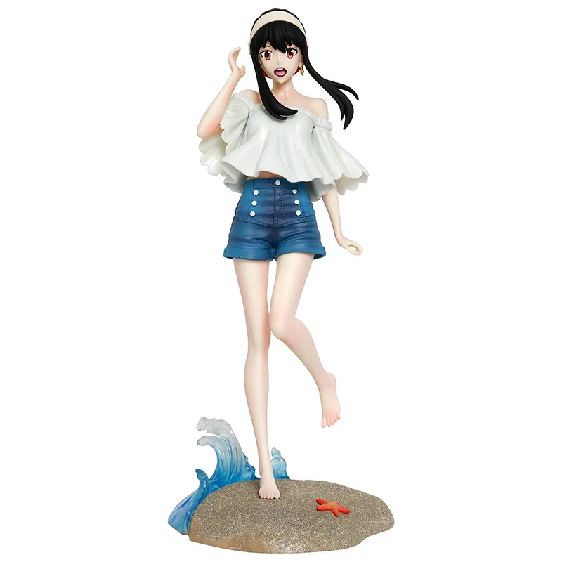 31ซม.ของแท้อะนิเมะSPY×FAMILY Figurine Anya Forger Beach Yor Action Pretty Girl PVCคอลเลกชันตุ๊กตาตุ๊กตาของเล่นของขวัญ