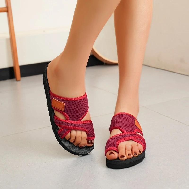 

Женские повседневные сандалии с открытым носком, пляжные сандалии для летнего отдыха, удобная обувь для женщин, большие размеры, шлепанцы, сандалии для женщин