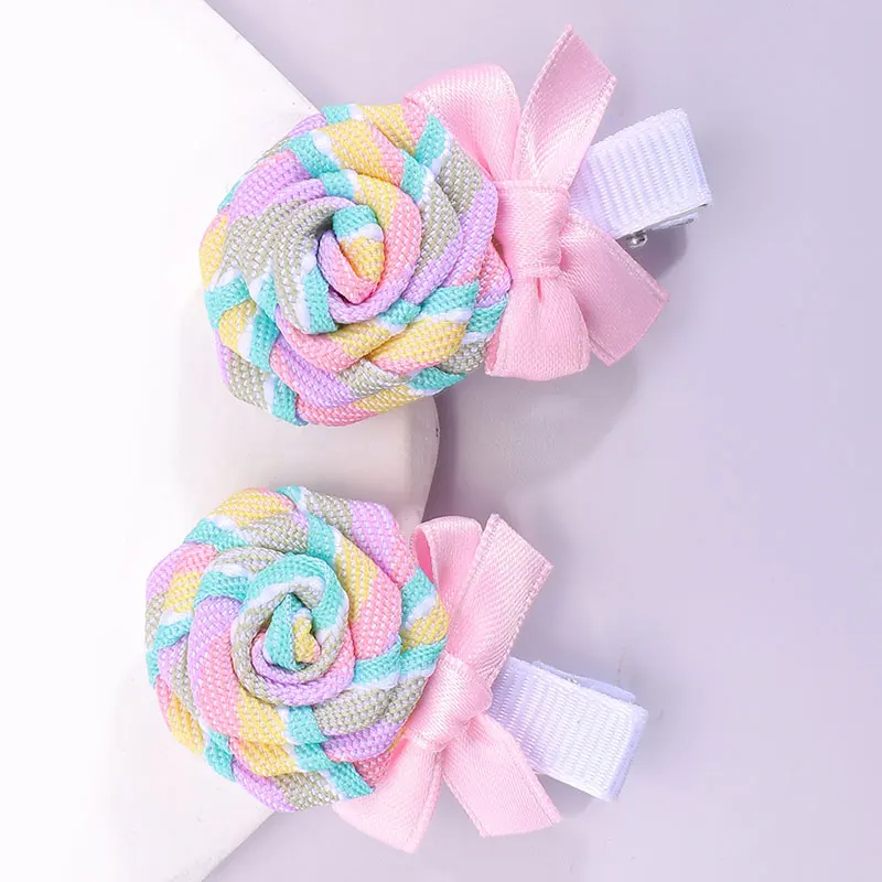 3Pcs Cute Hairband Kids Princess Headwear Boutique Satin Candy Hairpin Hair Accessories Head Hoop For Girls Headband