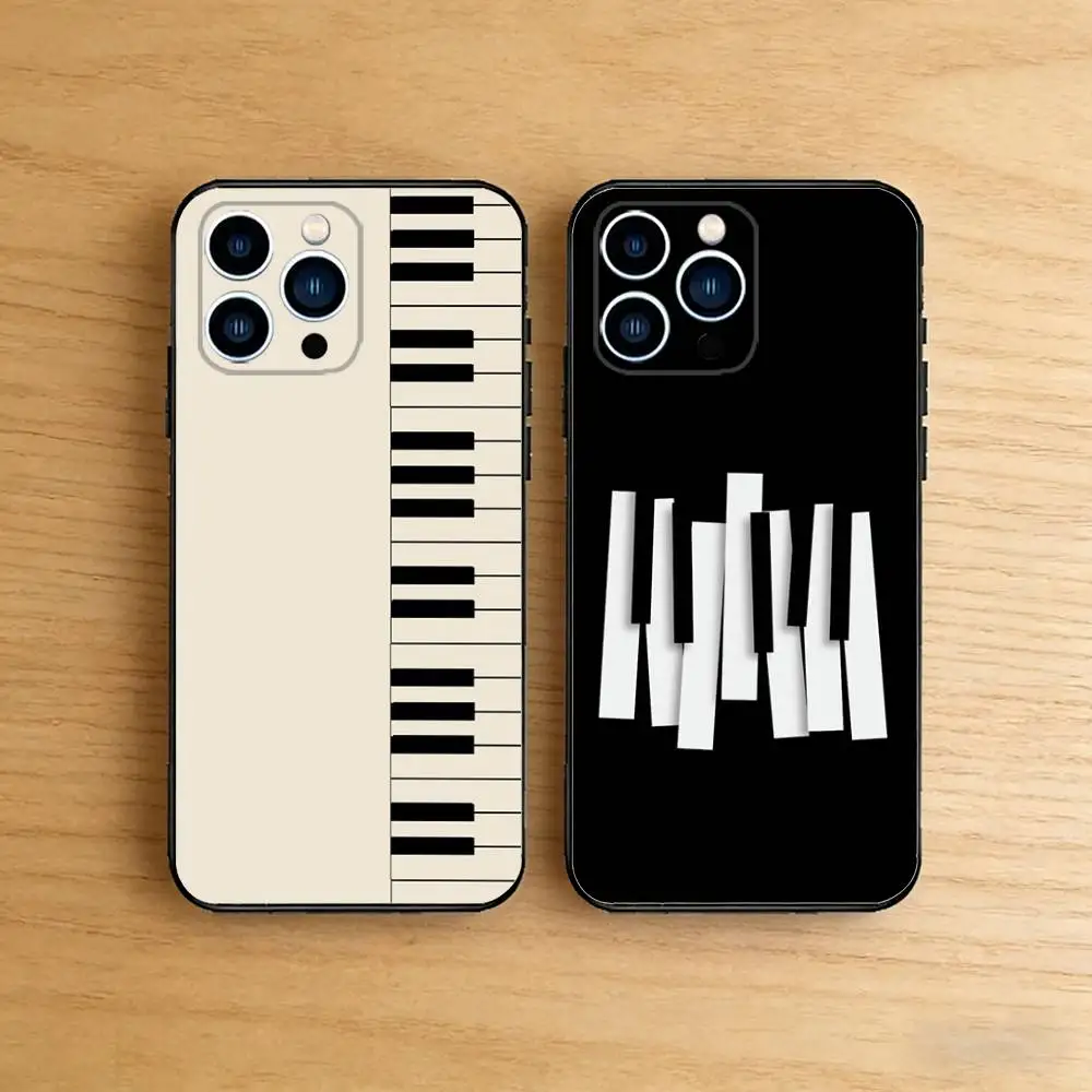 

Piano Keys Case For iPhone 17 16 15 14 13 12 11 Pro Plus Air 8 7 X XS Max Mini TPU Bumper