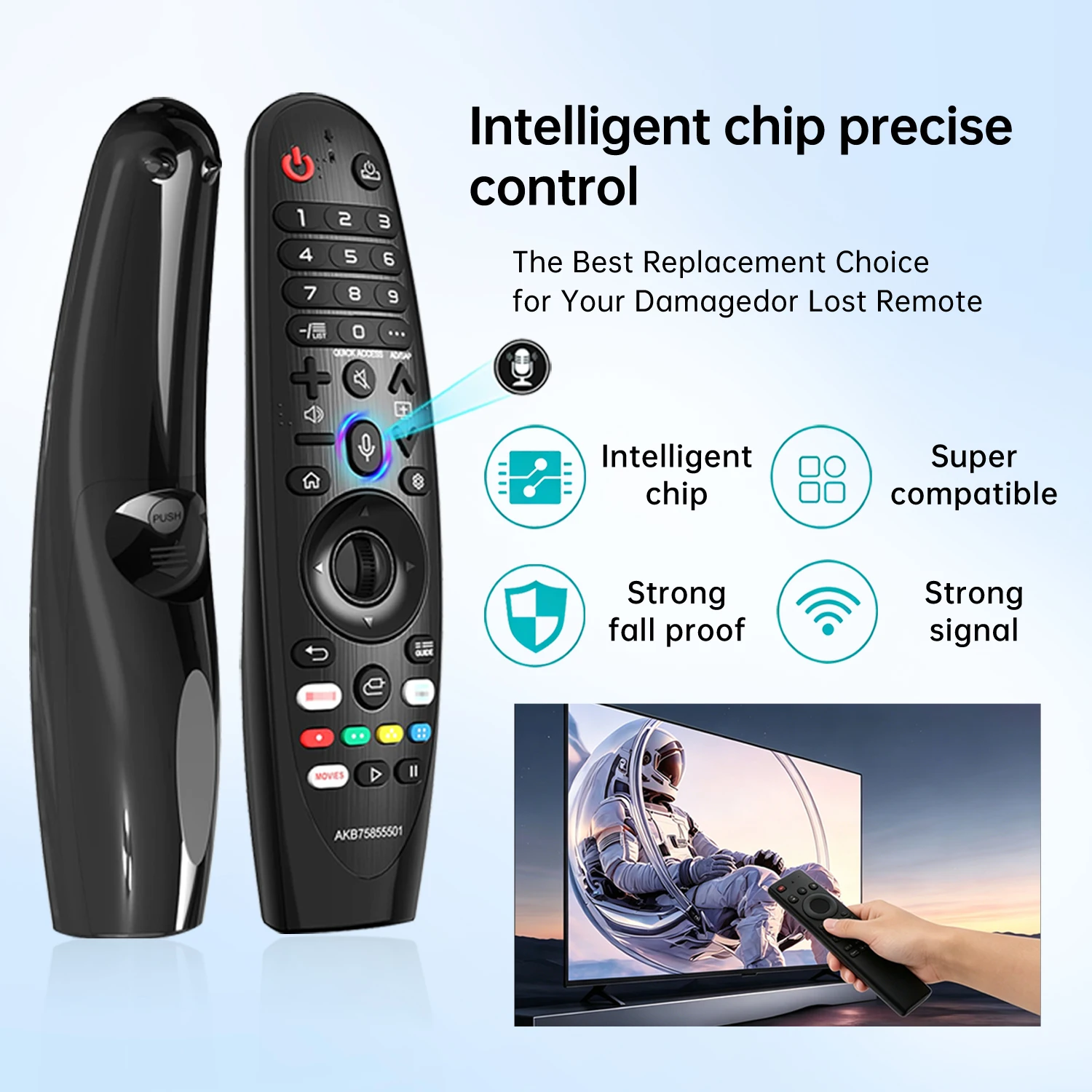 Compatible with LG TV Replacement Voice Magic Remote | AKB75855501 AN-MR20GA MR19BA MR18BA MR650A, Voice & Pointer Enabled