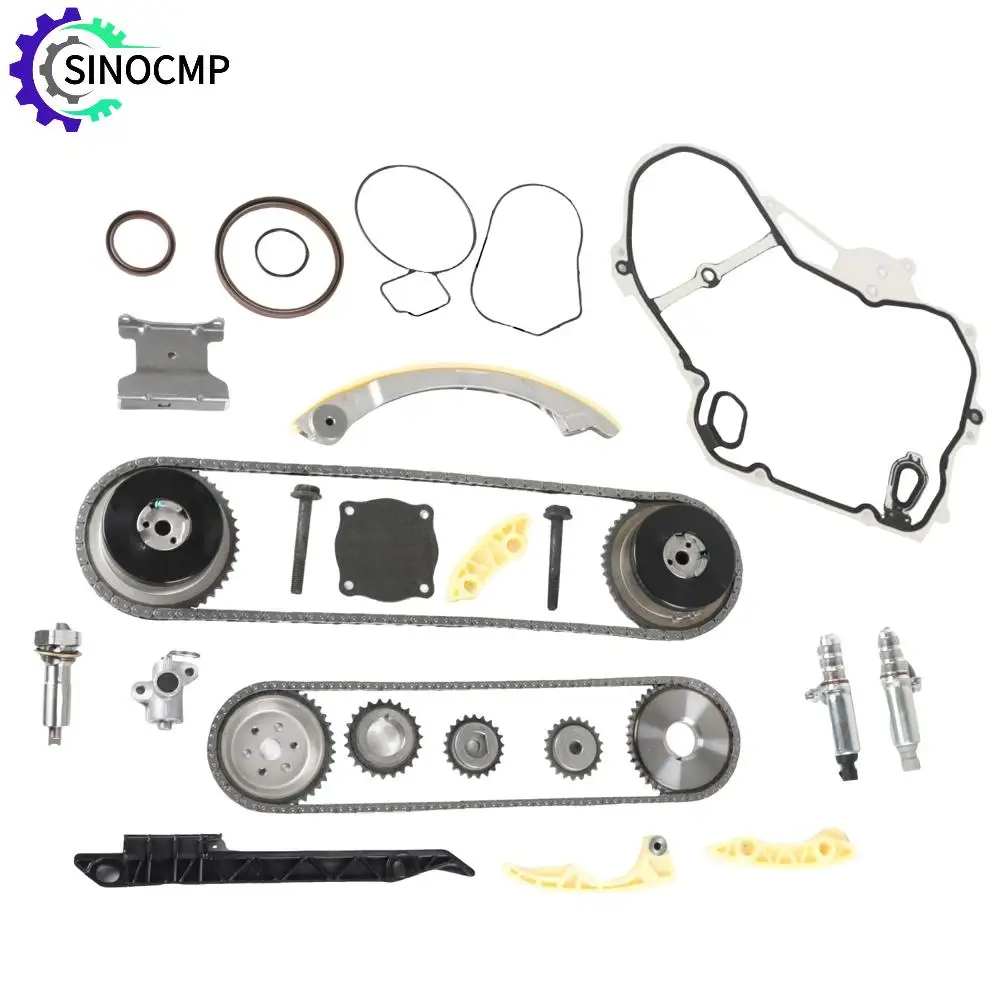 

Timing Chain Kit W/VCT Selenoid Actuator Gear Cover Gasket For Buick Regal Verano Chevrolet Equinox GMC Terrain Pontiac 2.2 2.4l