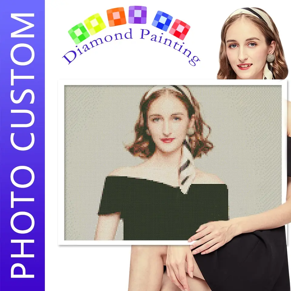 

Photo Custom Diamond Painting Home Gift Murals Kit Wall Stickers 5D Cross Stitch Full Square Round Set DIY Mosaic Embroidery