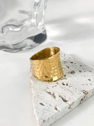 A French Style Vintage Fashion Stainless Steel Women's Simple Embossed Ring Daily Commuting Date Gift Valentine's Day