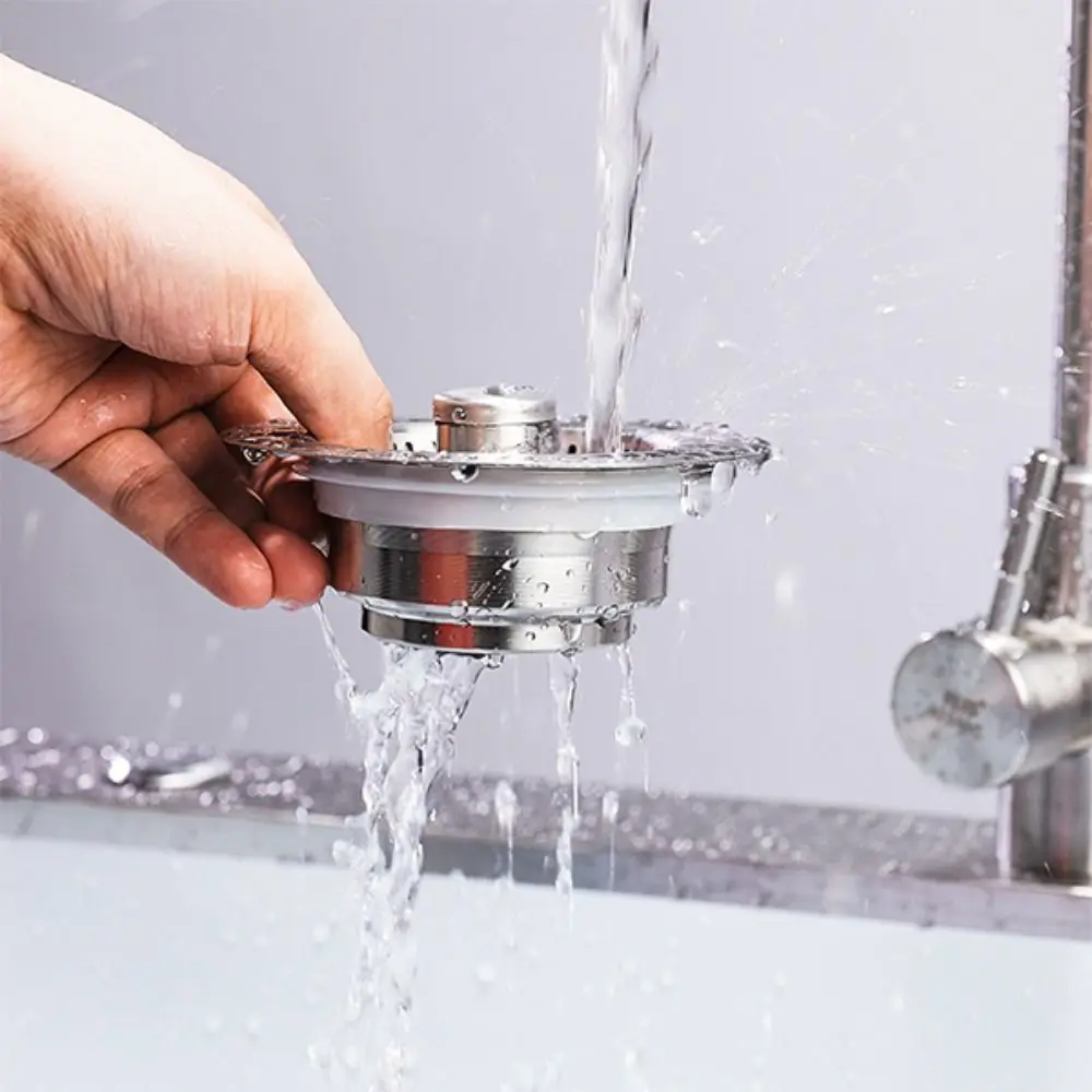 

Нержавеющая сталь 3 в 1, сливной фильтр для кухонной раковины, прыгающий фильтр, инструмент, всплывающий сливной фильтр для раковины, сетчатый фильтр против запаха