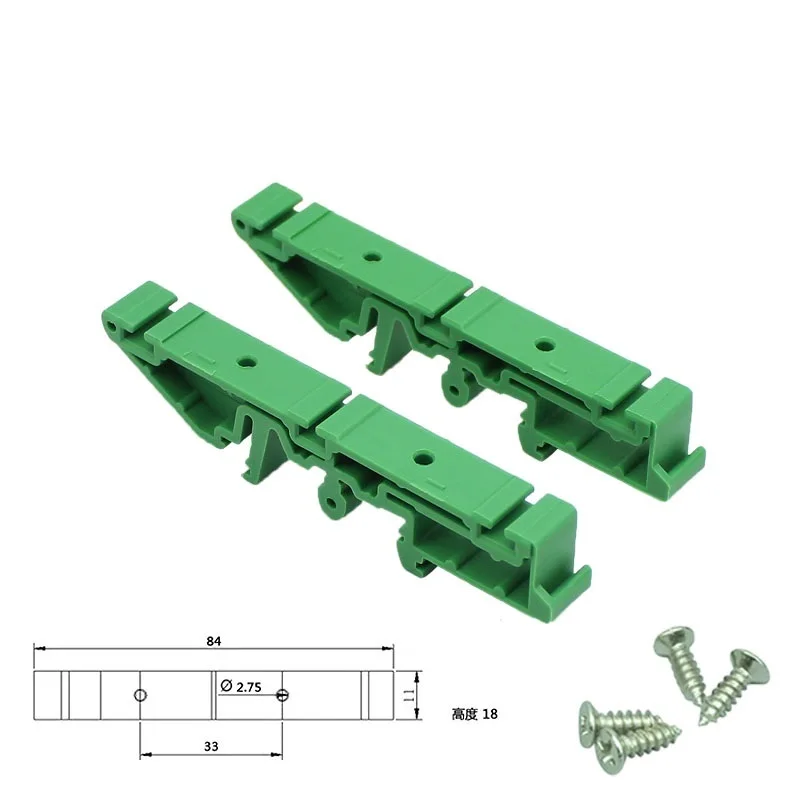 2 Stück PCB 25 mm DIN-Schienen-Montageadapter Platine Halterung Halter Träger Clips Steuerplatine Adapter 10 mm breit 43 mm lang – Detail 4