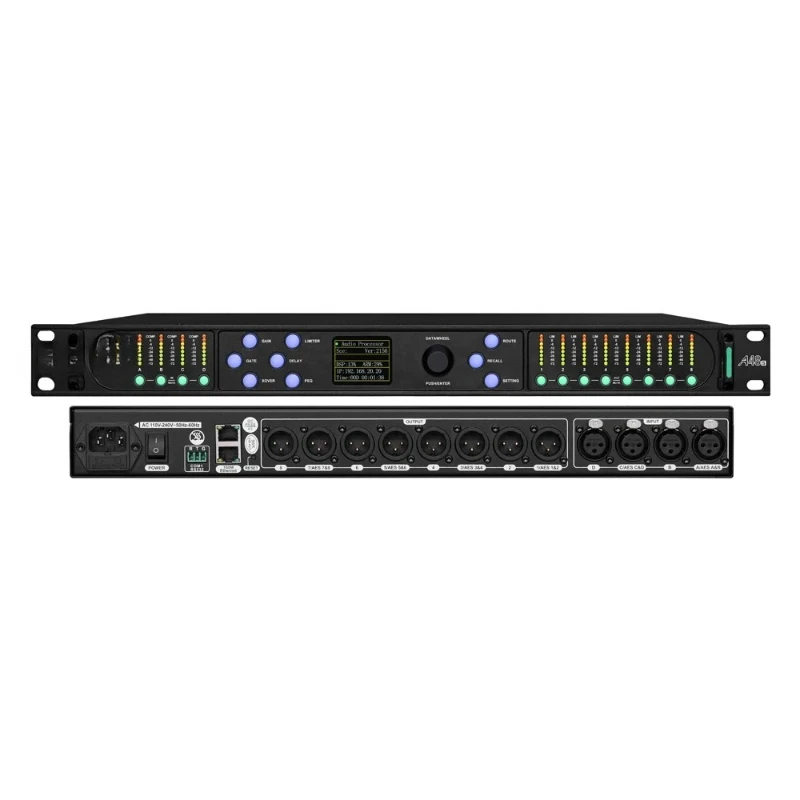Professional 96k audio processor 4In8 metal structure automatic 96k speaker management audio audio equipment