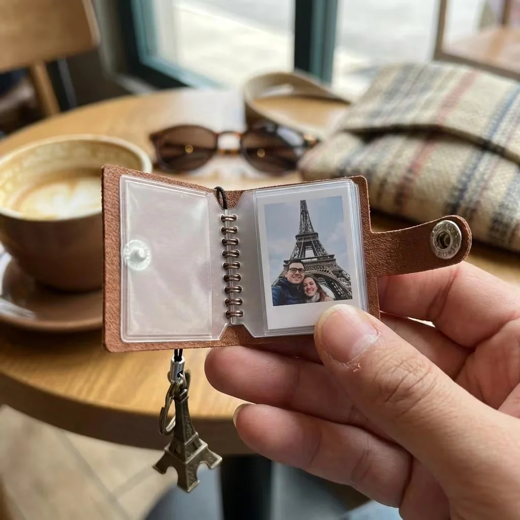 1-Inch Mini Storage Bag That Can Hold 20 Photos, Retro Pendant, High-Appearance-Level Niche Car Keychain Bag Accessory