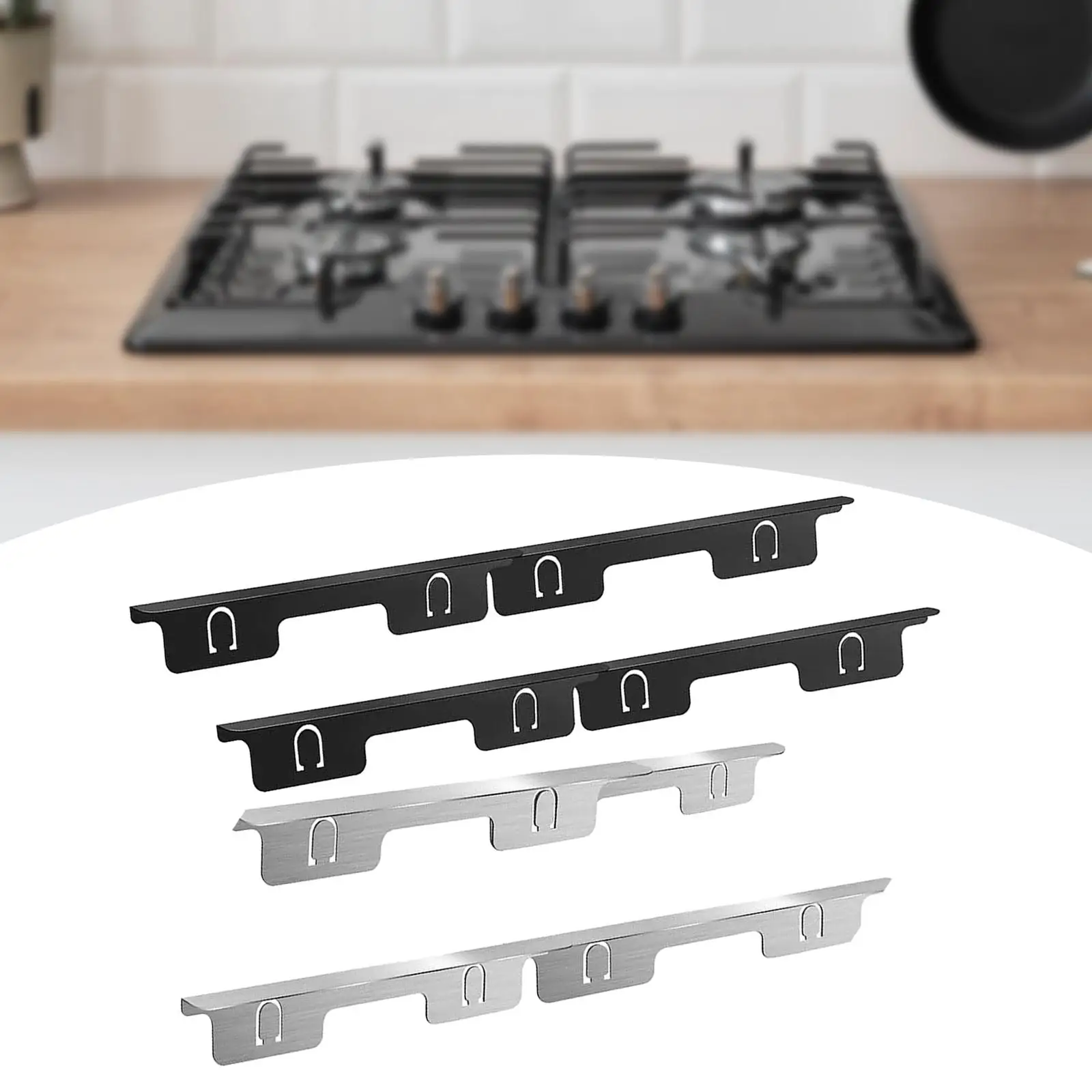 2Pcs Kitchen Stove Counter Gap Cover Easy to Install Adjustable Heat Resistant Stove Guard Stove Gap Covers for Countertop Stove
