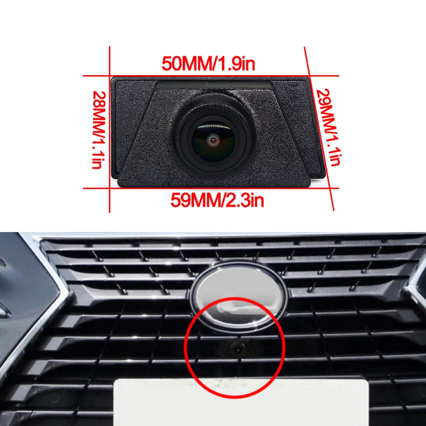 AHD 1080P 170 ° Car Front Grille Camera For Lexus NX Sport Vision 2015 2016 NX 200T 300 2017 2018 2019 2020 Front View camera HD