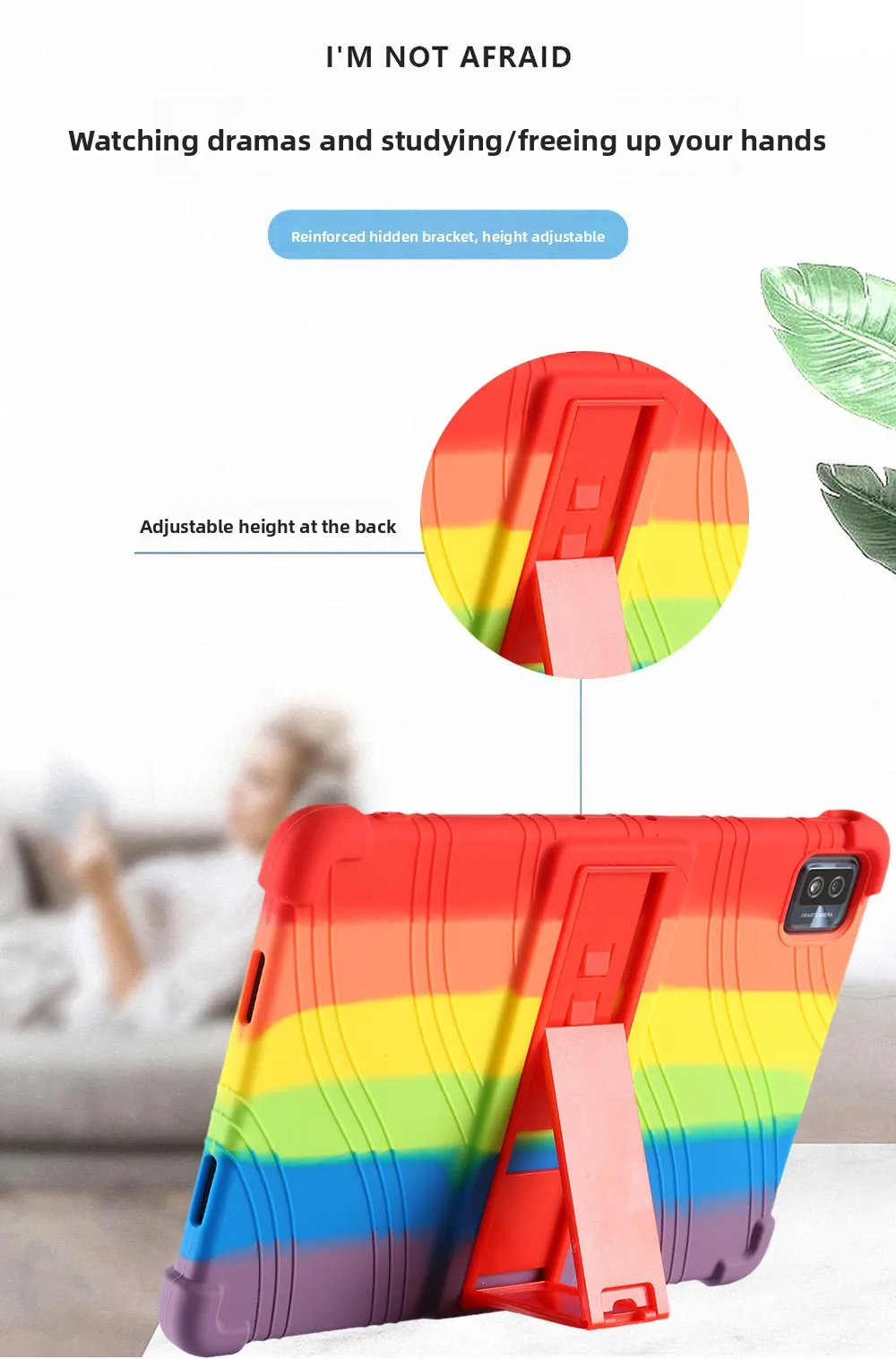 Stoßfeste TPU-Hülle für TCL Tab 10S 9081X 10.1, Robuster Stoßfänger mit Ständer, Mehrere Farben – Detail 3