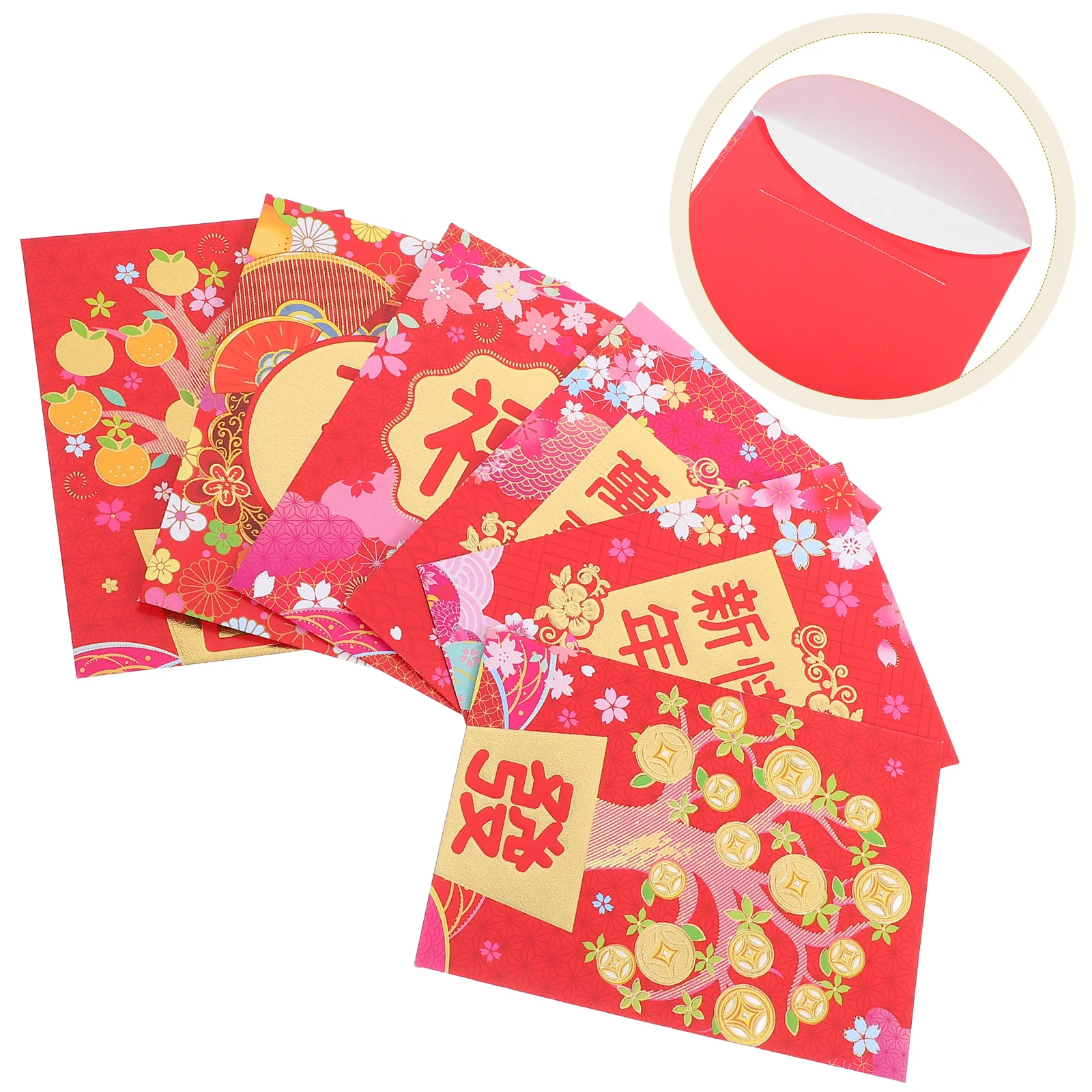 60 Pcs Cartoon Snake Red Envelopes Chinese New Year Lucky Money Packets Paper Envelopes Printing Products Cash Covers For