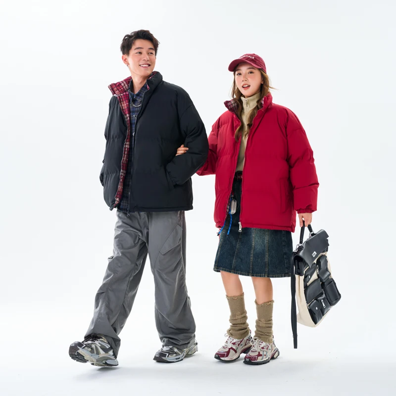 

Korean Fashion Winter Warm Cotton Jackets for Men High Quality Stand Collar Windproof Coats Thickened Zipper Men Parkas Hot Sale