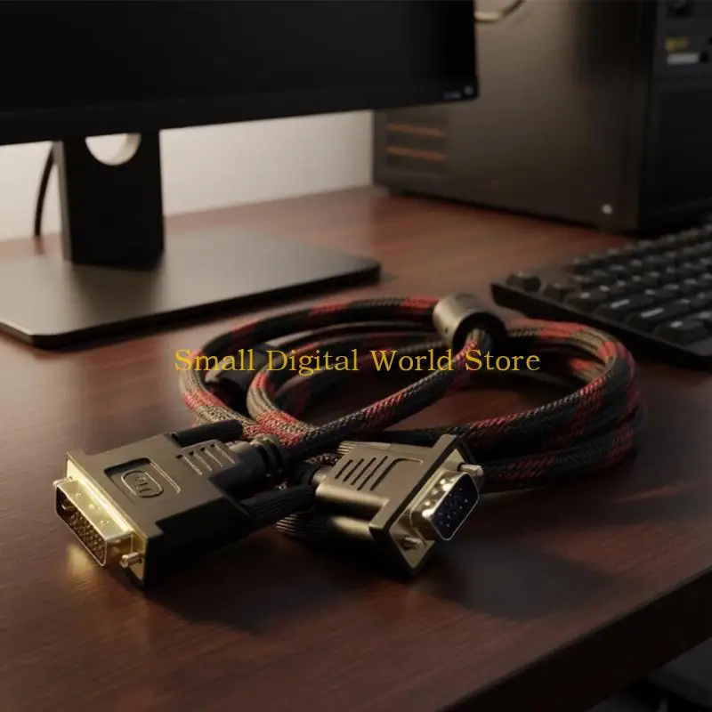 77UB 24+5 to VGA Cable, 1.4M Screen Line for Home Monitor Viewing