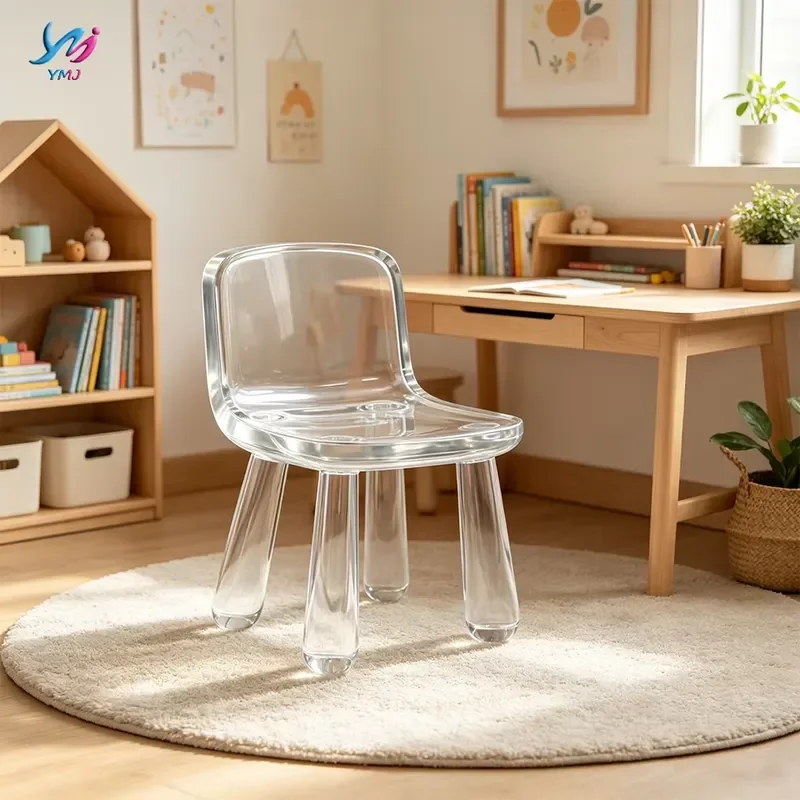 Luxury Transparent Resin Bar Stool Modern Hand Carved Artwork Chair Decoration For Hotel Catering Outdoor Use Custom Design
